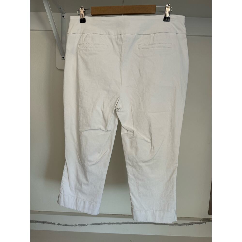 Renuar Women's Capris White Stretch Waist Dress Pants Size 12 - Picture 4 of 9